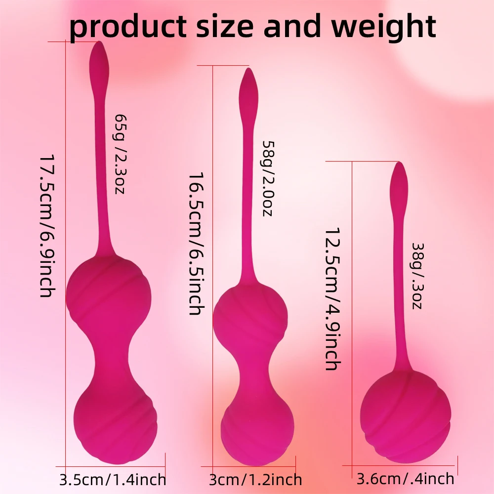 Kegel Balls Sets for Tightening Pelvic Floor Exercisers Kegel Weights Wholesale 3pcs Kegel Balls