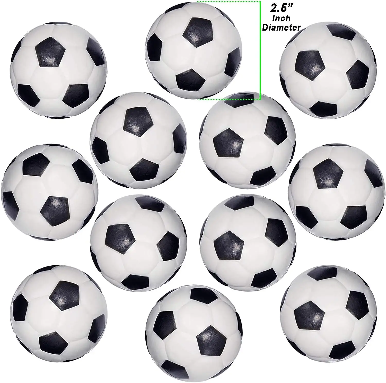 12Pcs Mini Soccer Stress Ball Foam Sports Stress Ball Bulk Soccer Party Favors Small Foam Kids Relief