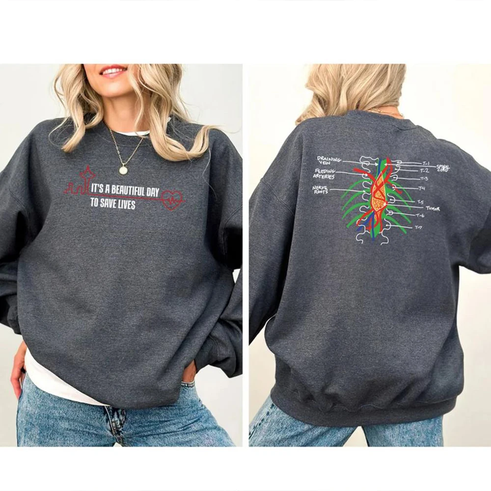 2026 Grey's Anatomy Sweatshirt „It Is A Beautiful Day To Save Lives“-Shirt, TV-Serien-Design, Bekleidung, Streetwear, Damen-Sweatshirts – Detail 11