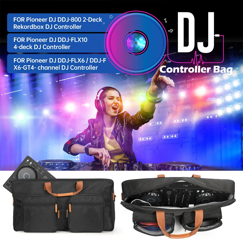 DJ Controller Padded Storage Bags Dustproof Turntables Protective Case with Sholder Strap for Pioneer DJ DDJ-800 DDJ-FLX104 FLX6