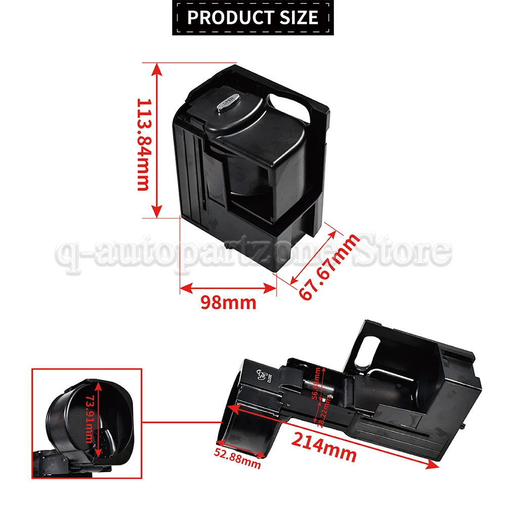 자동차 센터 콘솔 삽입형 음료 컵 홀더 A2116800014 2116800014 메르세데스-벤츠 E-클래스 S211 W211용