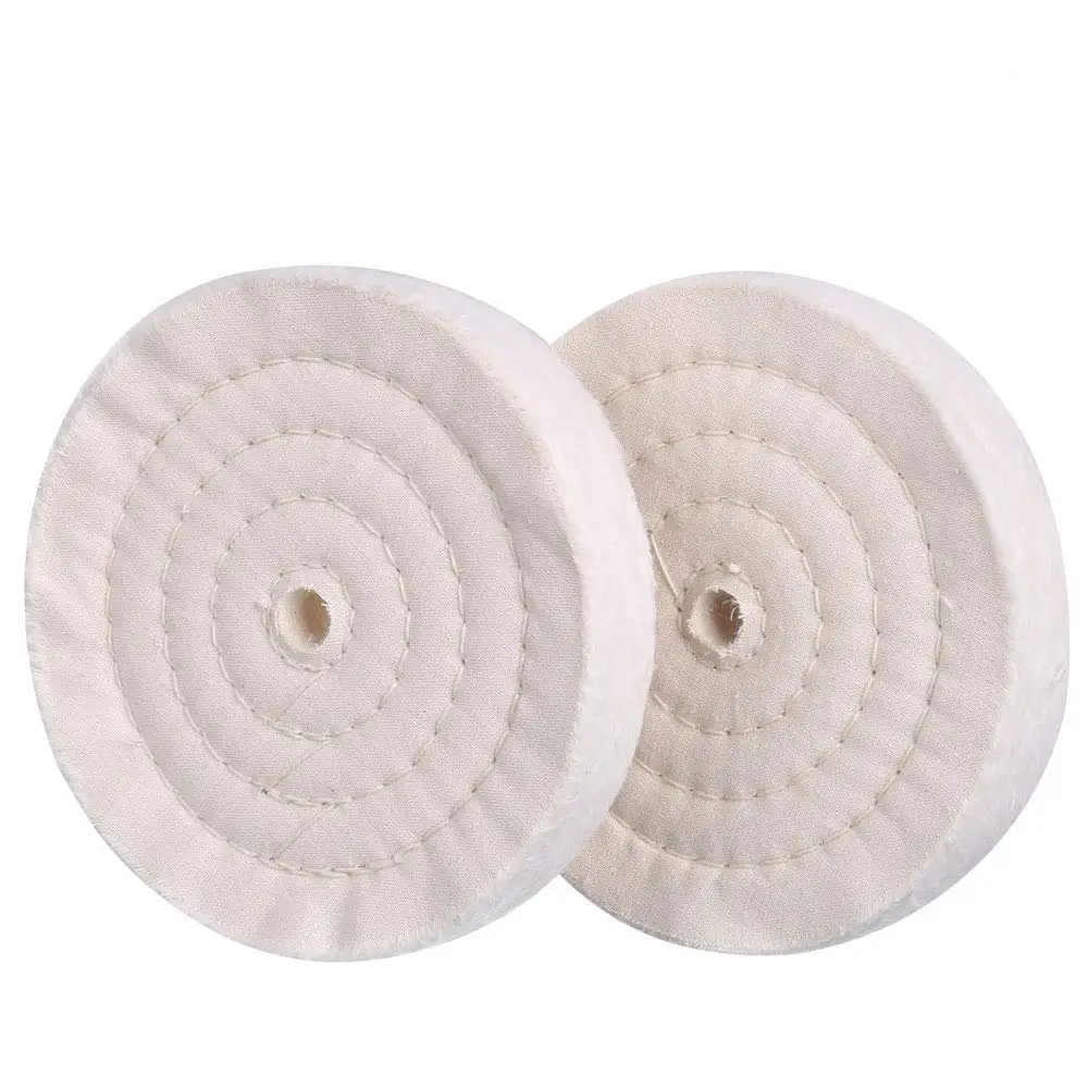 Buffing Polishing Wheel 2-8Inch (50 Ply) for Bench Grinder Tool  1/2