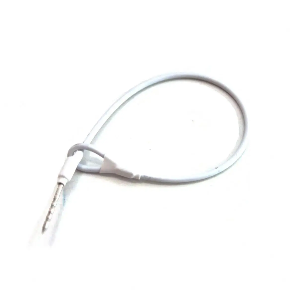단일 루프 태그 하드 태그 케이블, EAS 액세서리, 랜야드 흰색, 17cm, 100 개/가방