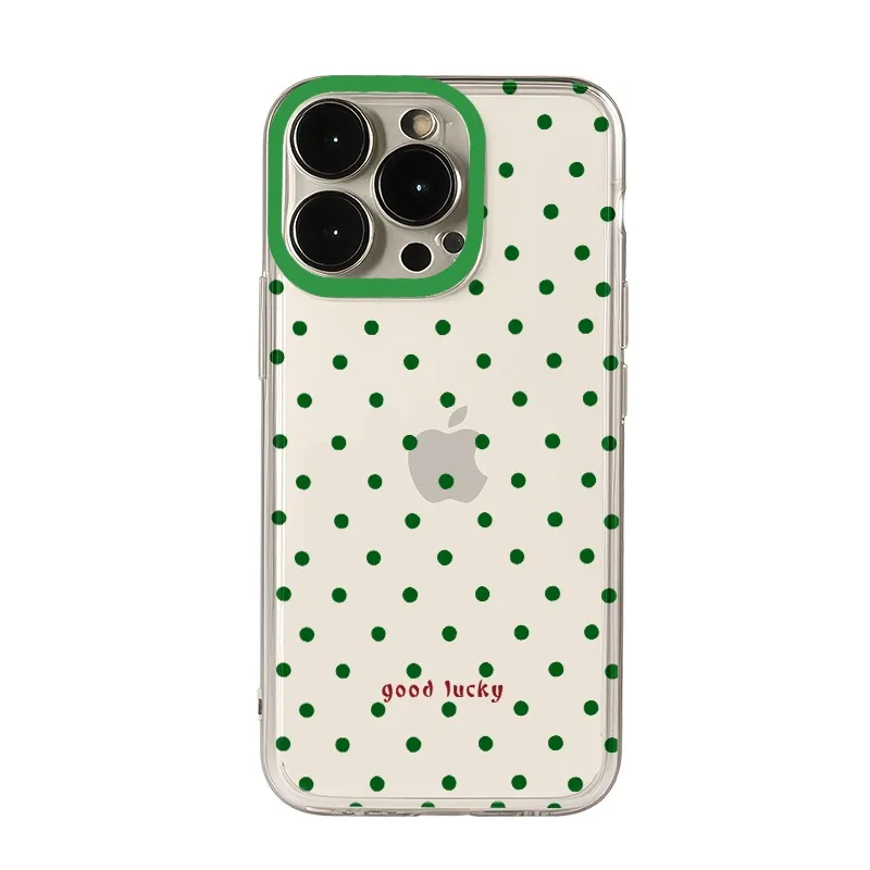 Elegant Green Wave Design Phone Case with Clear Back Cover
