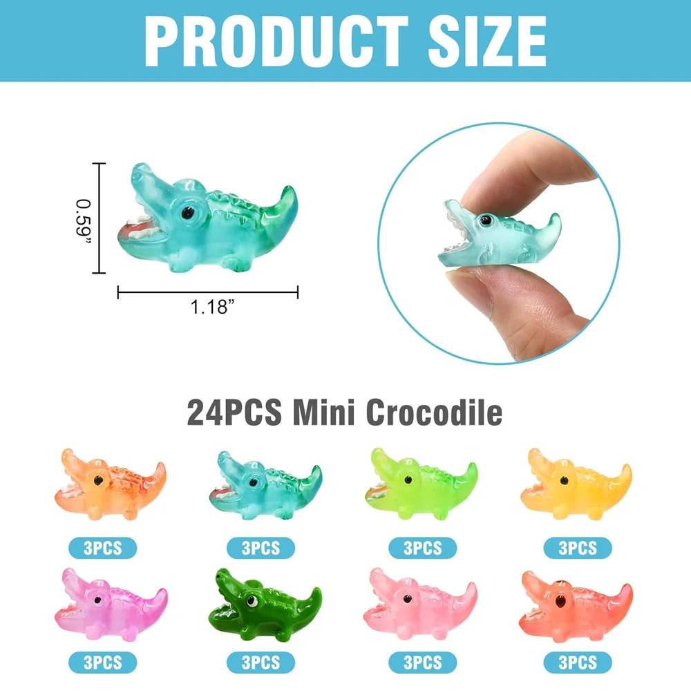 Fugglers Funny Ugly Monsters Plastic Animals 24 Pieces Mini Crocodile  Animals Luminous Mini Resin Animals For Dollhouse Micro Fairy Garden  Landscape Aquarium Birthday Decorations Tiny Toys Alebrijes Figurines