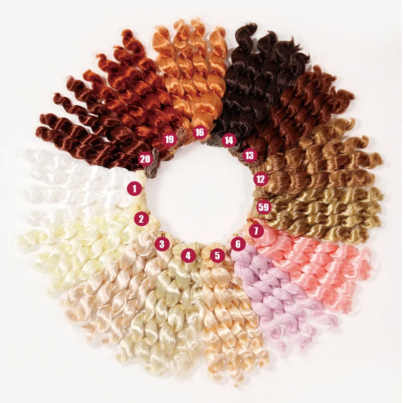 

15*100cm Wavy Doll Wigs SD 1/3 1/4 1/6 BJD Doll Handmade Diy Hair For Blythe BJD Doll Milk Silk Wigs Accessories