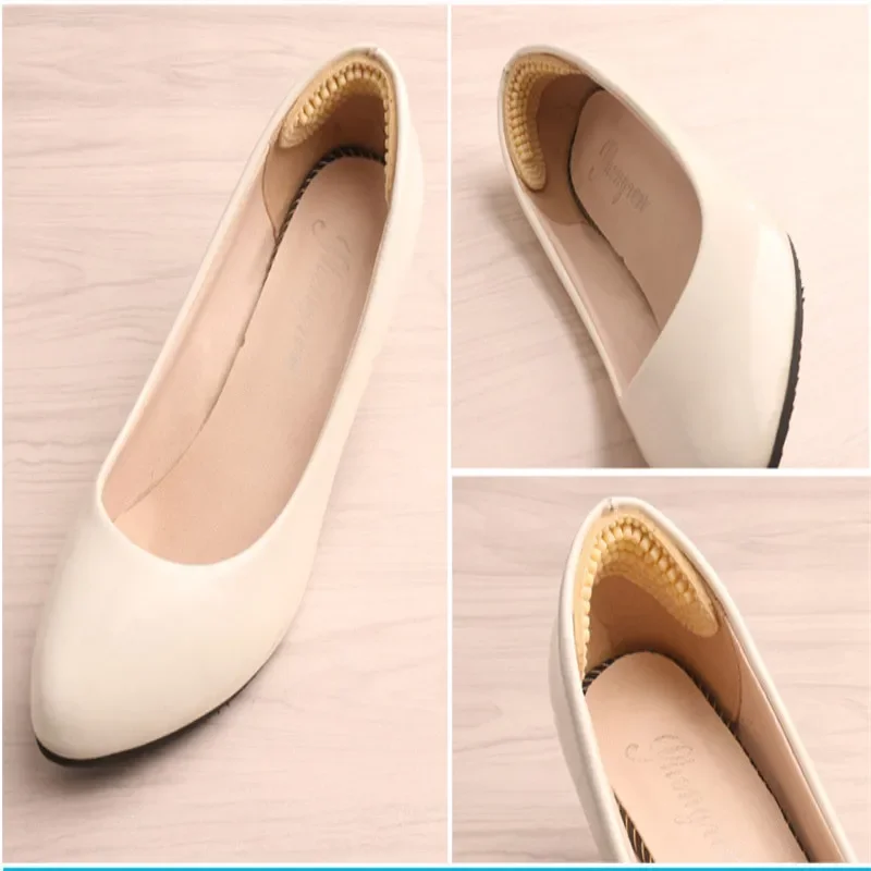 Soft Silicone Shoe Insoles Heel Stickers Thickened Anti-slip Wear-resistant Foot Heel Posts Half Yard Pad Fit Massage Foot