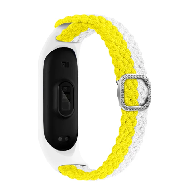 Elastic Adjustable Nylon Braided Bracelet Strap in Vibrant Colors