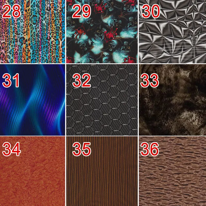 Description Picture 6 of item50x100cm PVA Water Transfer Printing Film Imitation Animal DIY Pattern Hydrographic Film Wheel Helmet Decor Printing Films