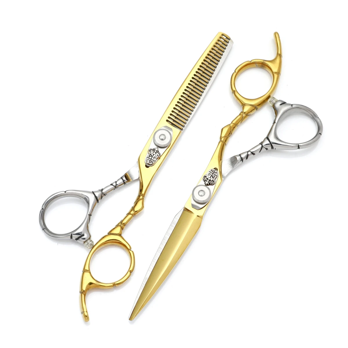 6-Zoll-Profi-Friseurscheren-Set 440C, multifunktionale dünne Haarschneideschere für Haarschnitt-Werkzeuge für Salon- und Familien – Detail 14
