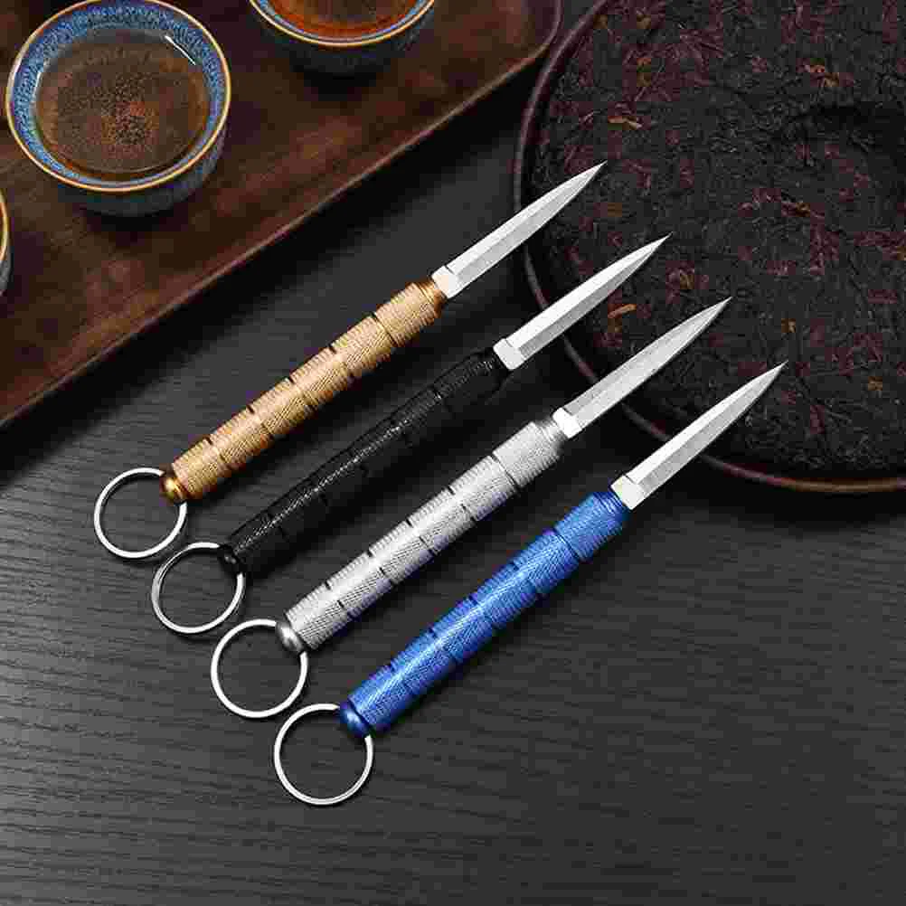 2 Pcs Tea Cone Ceremony Accessories Tool for Drinking Opening Aluminum Alloy Needle Cake Prying Culture
