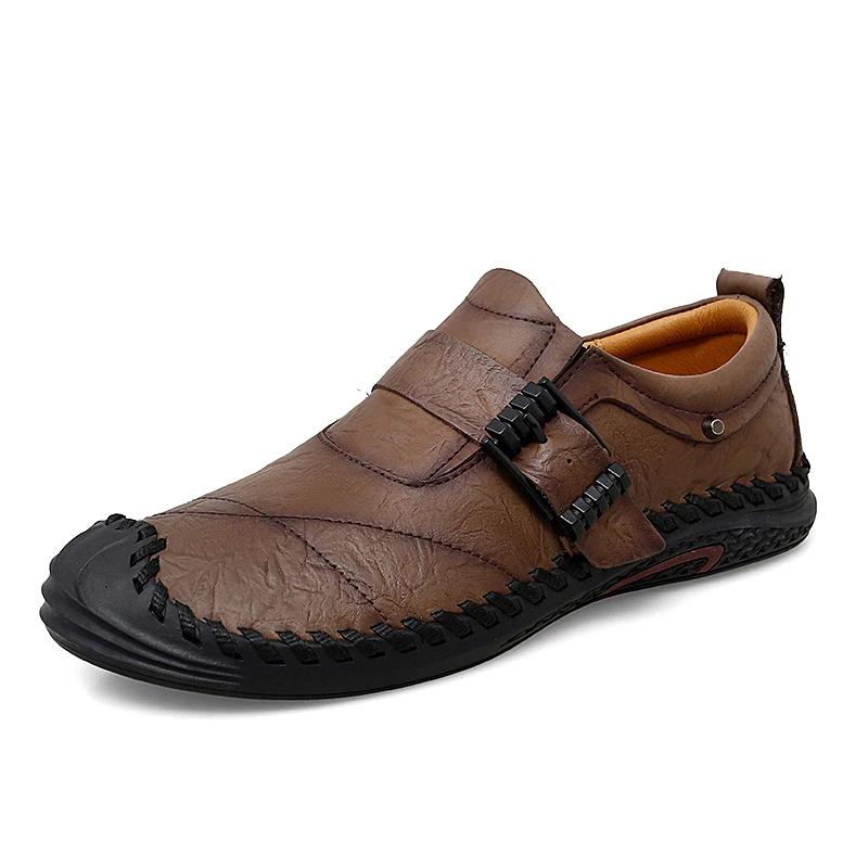 Men's Genuine Leather Shoes Business Shoes Office Men's Casual Shoes Outdoor Mountaineering Shoes Soft Sole Men's Driving Shoes