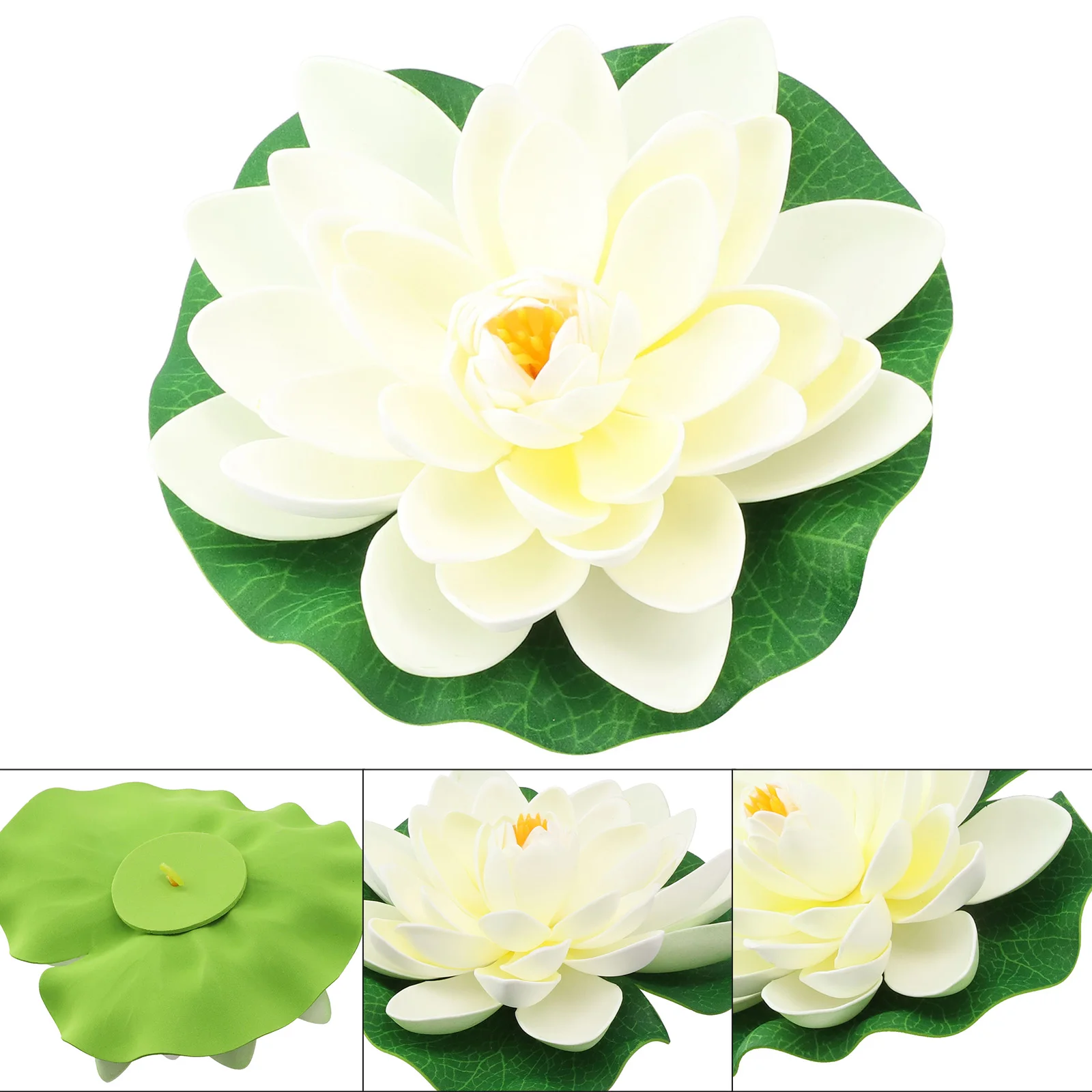 

Artificial Water Lily Floating Lotus Flower Pond Aquarium Simulated Lotus For Landscape Pond Float Decor Multicolor 18x18x6cm