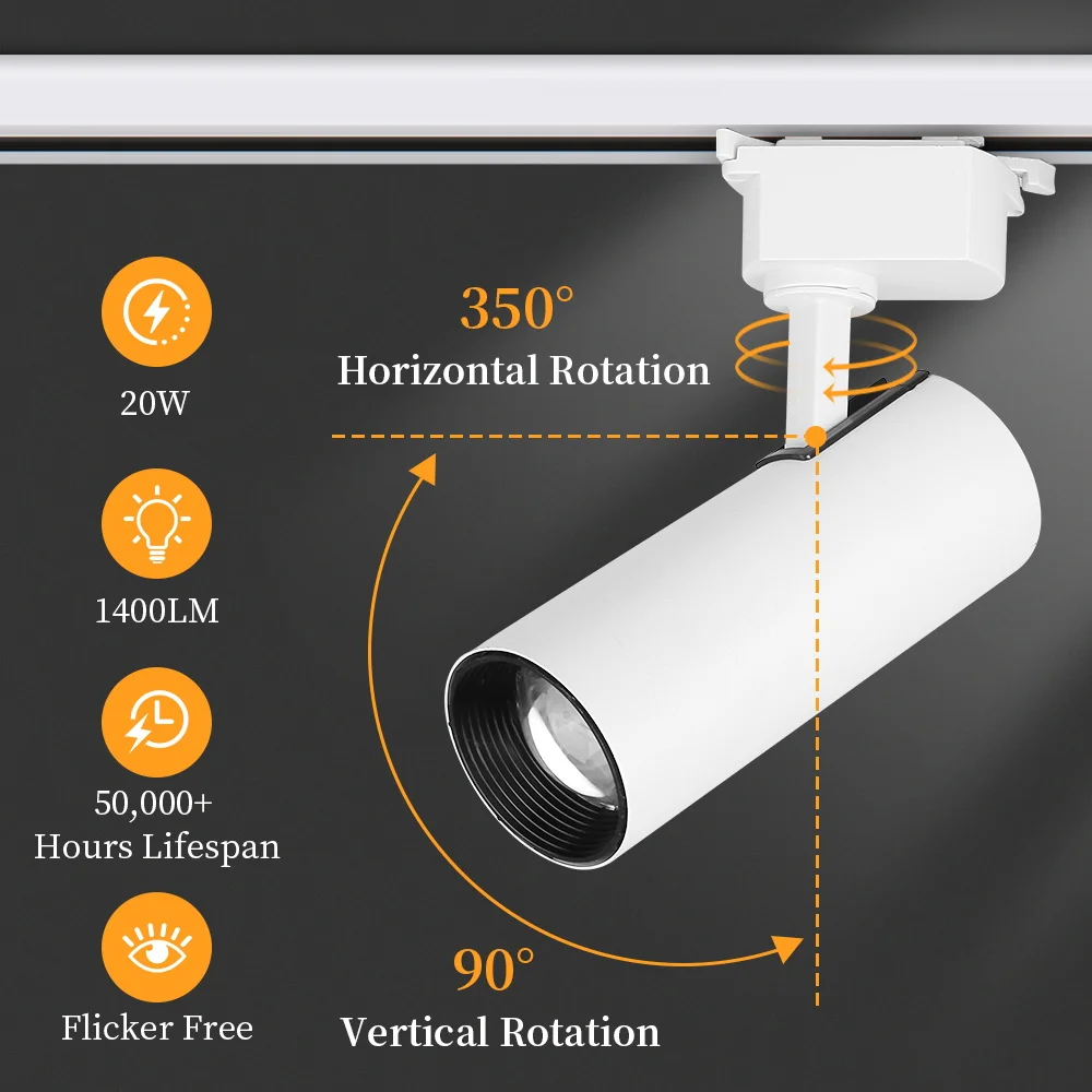 LED Track Lamp Remote Control Available Dimming Rail Lighting Home Decoration Kitchen Living Room Clothing ShopDecor Track Light