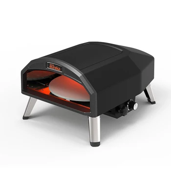 15 Inch Freestanding Gas Pizza Oven Portable Stainless Steel Outdoor Cooking Single Oven for Garden Patio 1