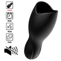 Männliche Eichel Massagegerät Penis Stimulator Verzögerung Ausdauer Trainer Vibrator Oral Höhepunkt Männlicher Masturbator Flugzeug Tasse Sex Spielzeug für Männer 4