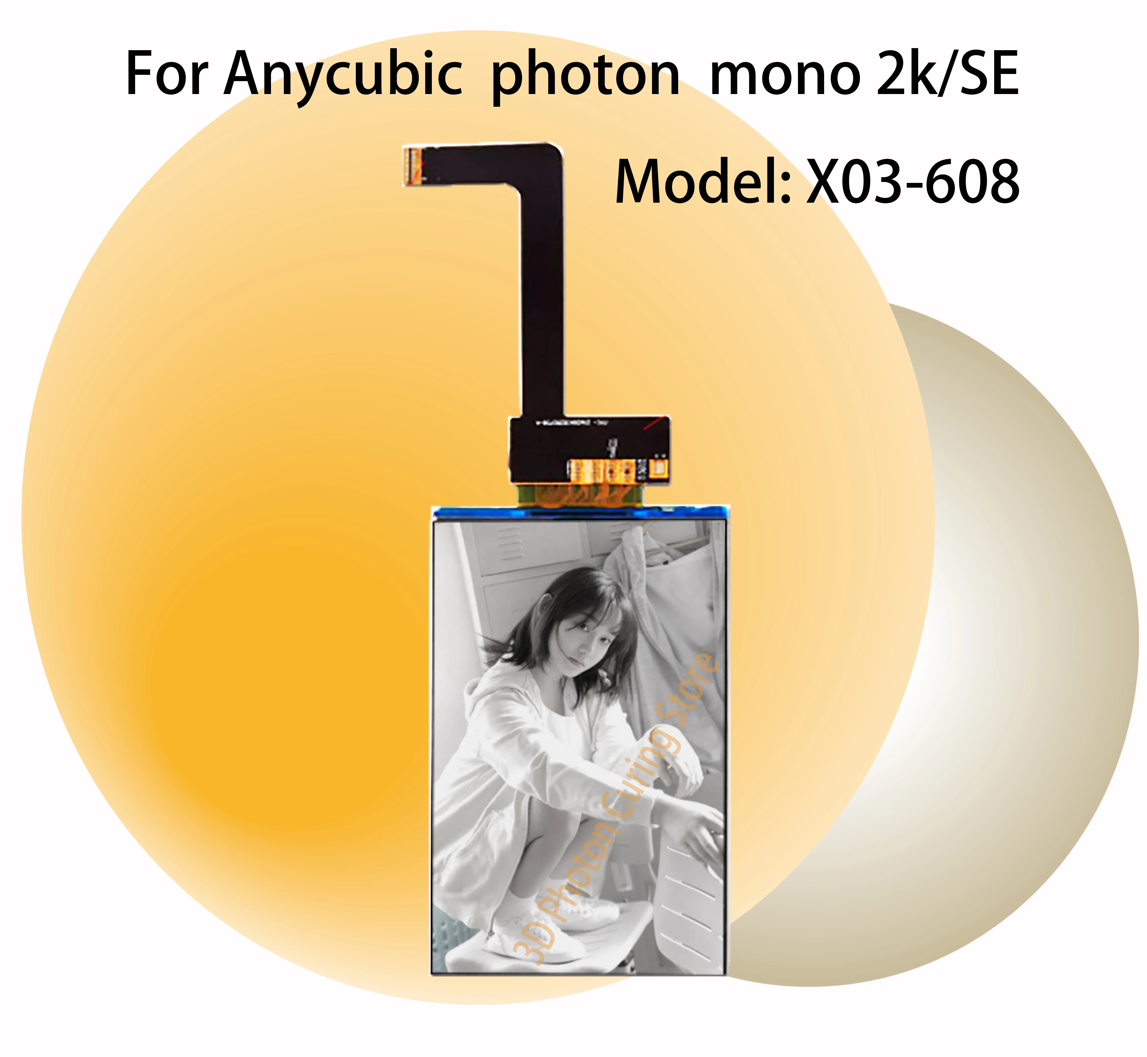 Anycubic photon Mono 2K/SE LCD Screen Monochrome DXQ608-X03 LCD Screen 6.08 inch  b/w 1620*2560   For LCD 3D Printer