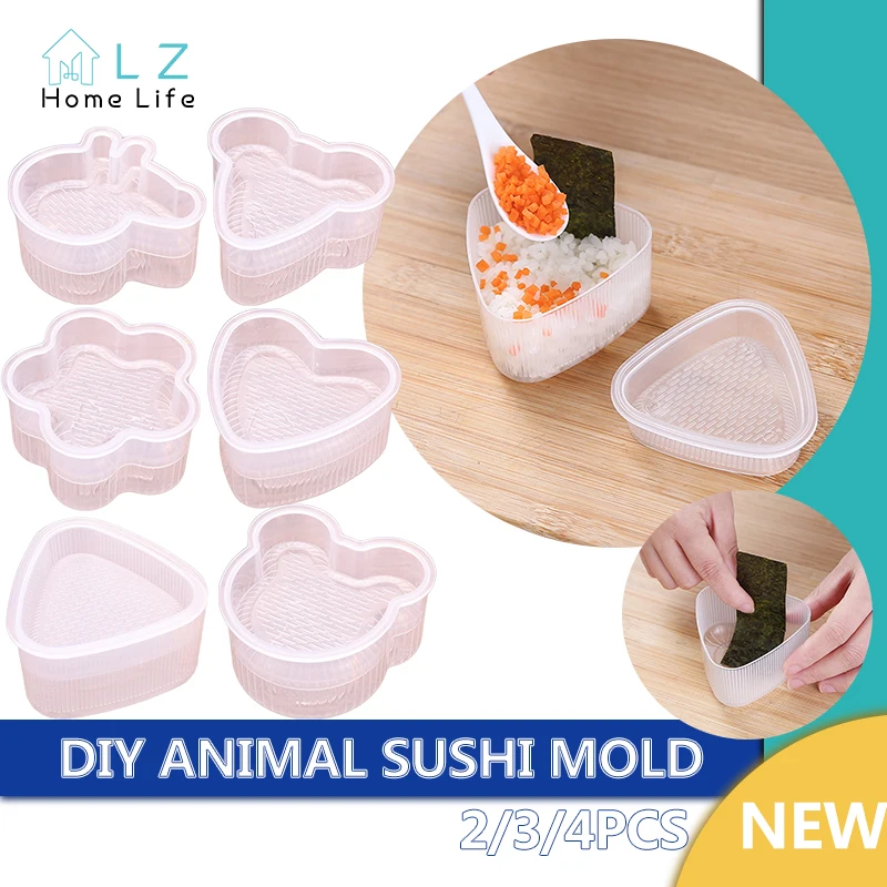 Onigiri Maker Kit With 2 Sushi Molds & 100 Wrappers - DIY Rice Ball Set For Beginners