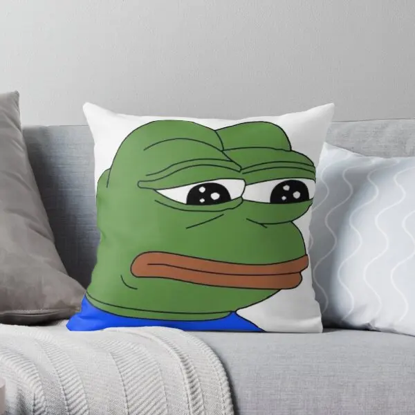 

Pepe The Frog The Original Meme Printing Throw Pillow Cover Throw Fashion Bedroom Decorative Pillows not include One Side