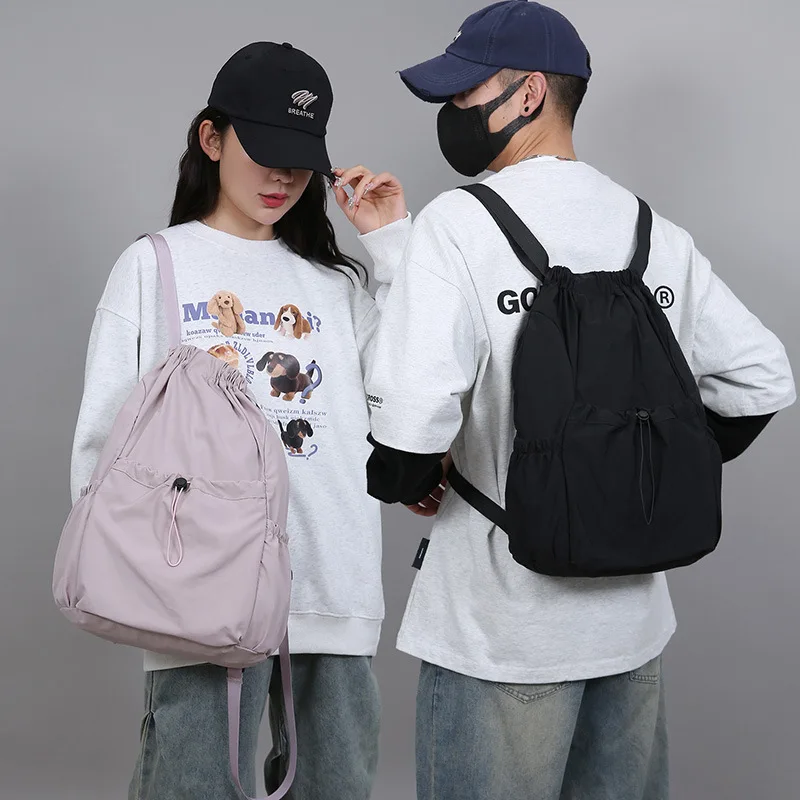 Lightweight Drawstring Backpack for Men and Women Universal Large Capacity Outdoor Commuting Leisure Foldable Bag Сумка - 4