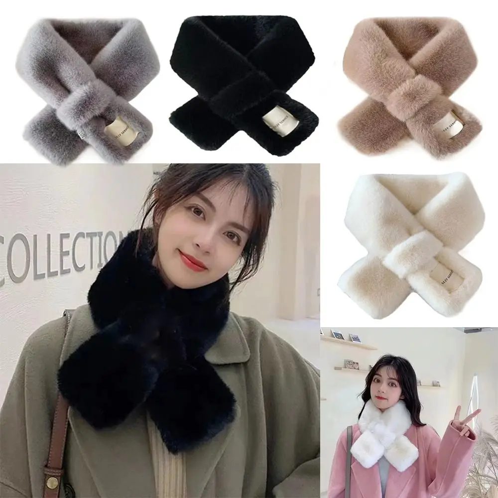 

Bib Thermal Neck Warmer Lady Girl Women Scarf Windproof Fashion Snood Cowl Tube Plush Thickening Winter Scarves Autumn Winter