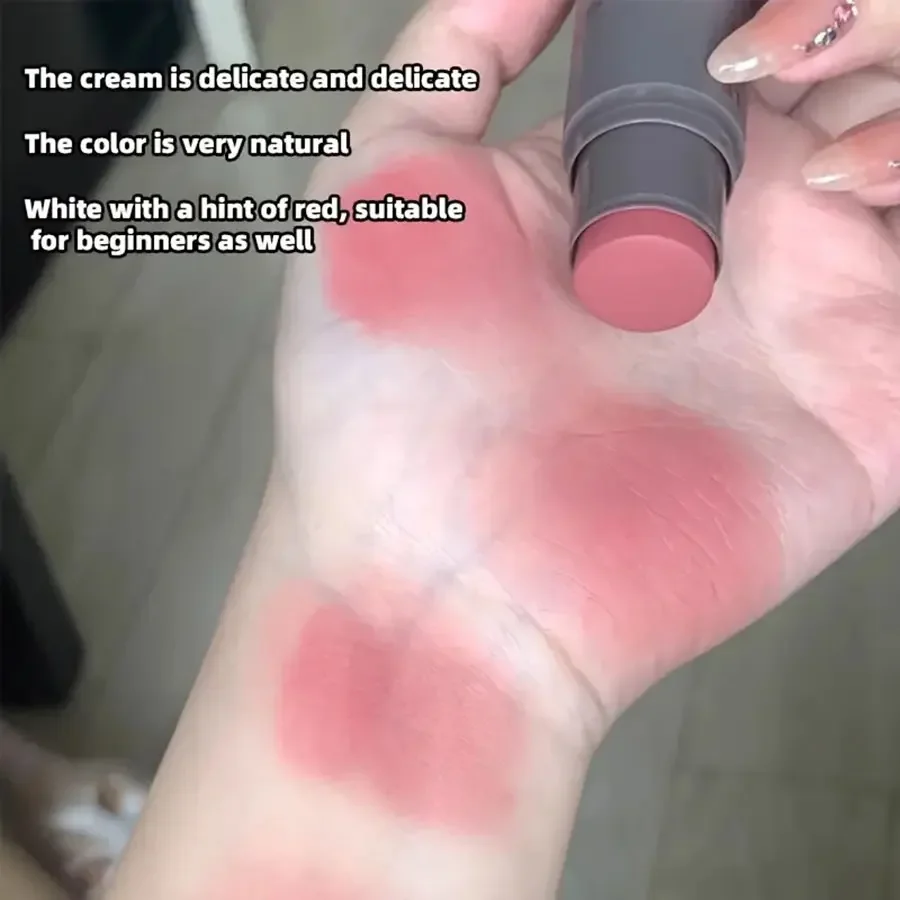 Double head Sponge Monochrome Powder Blusher Lip Cheek Dual-use Durable Matte Natural Rouge Natur Powder Blusher Stick Cosmetics 6