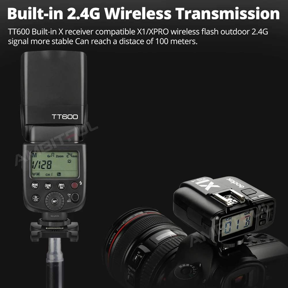 On Camera Flash Camera Flash Godox TT600 TT600-S 2.4G Wireless GN60 Master/Slave Camera Flash Speedlite For Canon Nikon Sony Pentax Olympus Fuji Lumix