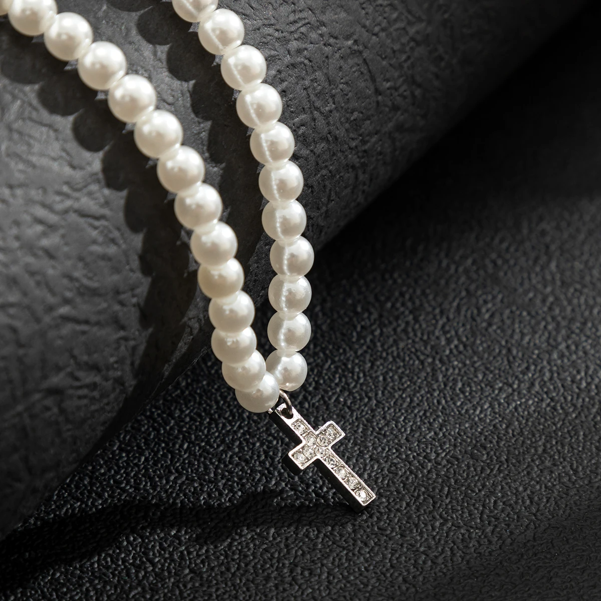 ●RSSC● PEARL BEADS CHAIN MIX NECKLACE - WHITE / unisex Unisex Pearl Necklace - Etsy