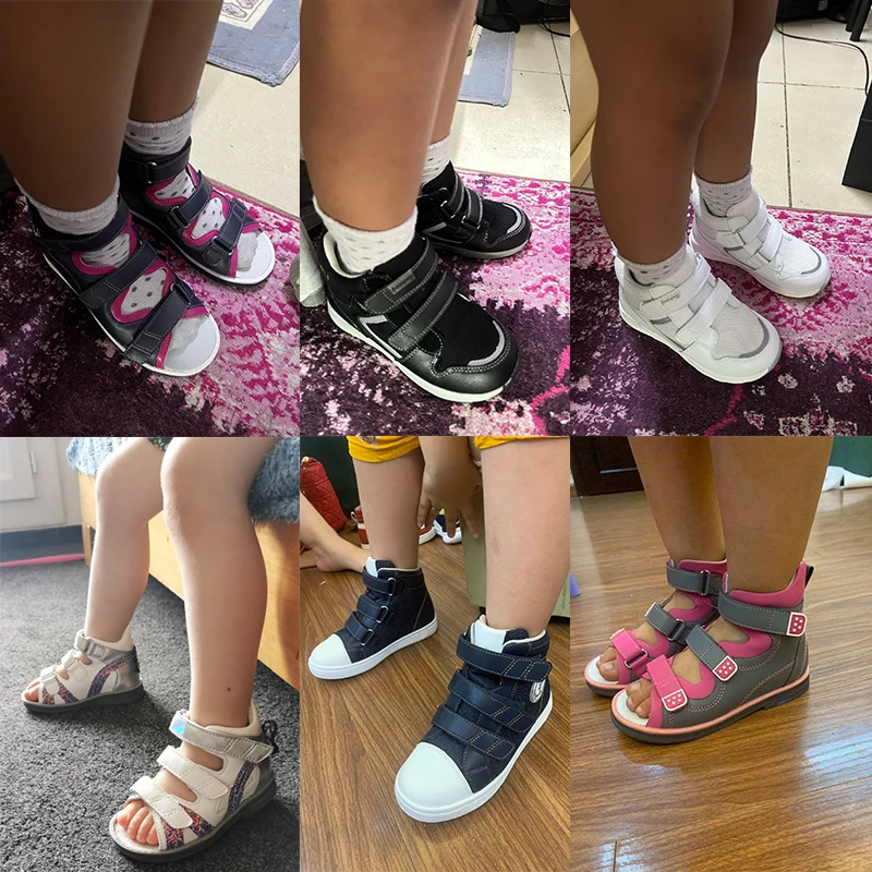 Girl Boy Orthopedic Shoes Autumn Summer Super Light Breathable Footwear High Back Arch Support Sneakers with Corrective Insoles 6