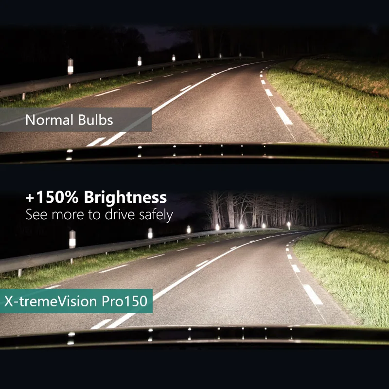 Philips X-treme Vision H7 12v 55w Px26d 150% More Bright Car Halogen Light Hl Beam Ece Lamps 12972xvpro150 Pair - Car Headlight Bulbs(halogen) - AliExpress