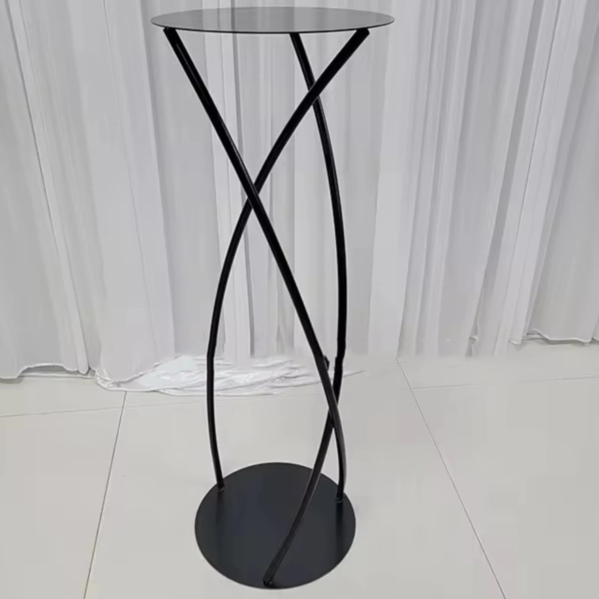 10pcs 60cm to 100cm)New design black gold metal flower stand wedding table centerpiece flower holder wedding decoration supplies