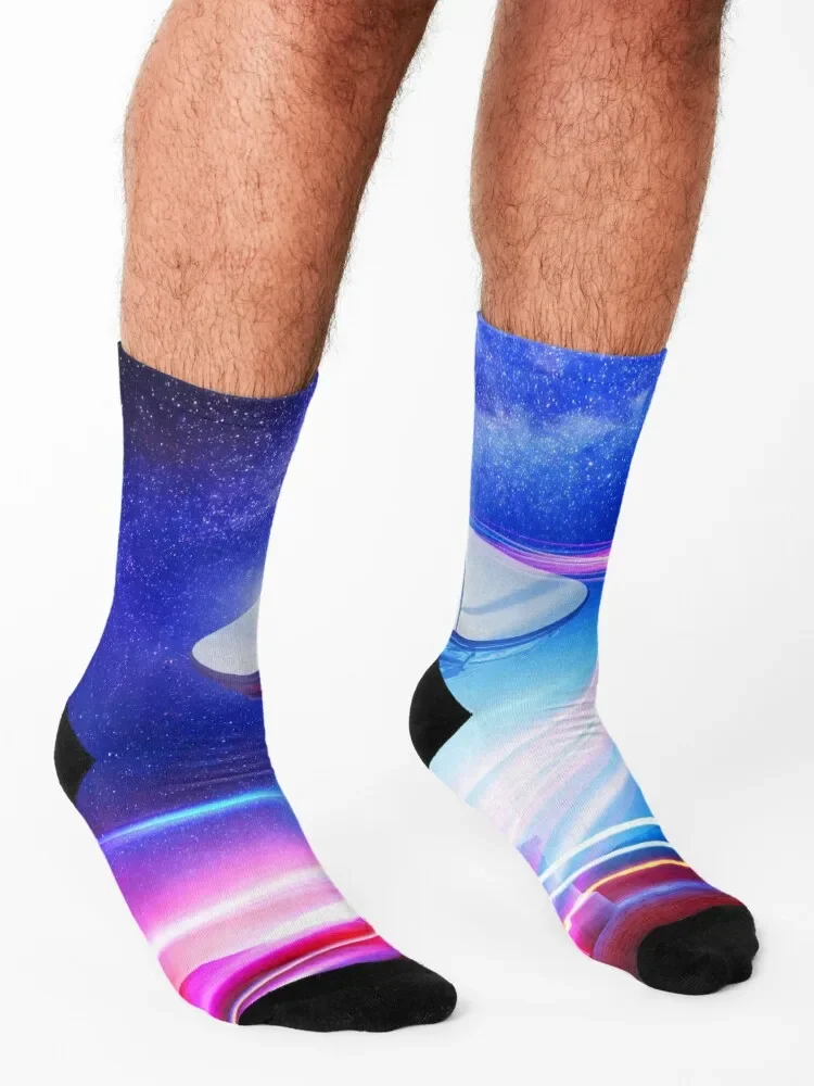 Radio Telescope: Neon light Socks Antiskid soccer happy kids luxe Socks Men Women's