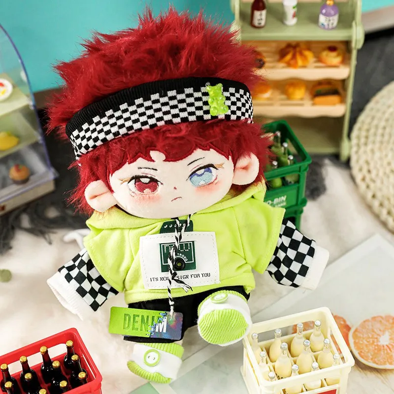 20cm Handsome Plush Cotton Doll Stuffed Super Star Figure Idol Toy No Attribute Fat Body Red Hair Dolls Can Change Clothes Gifts пазл super 3d wish upon a star желание на звезду 500 деталей