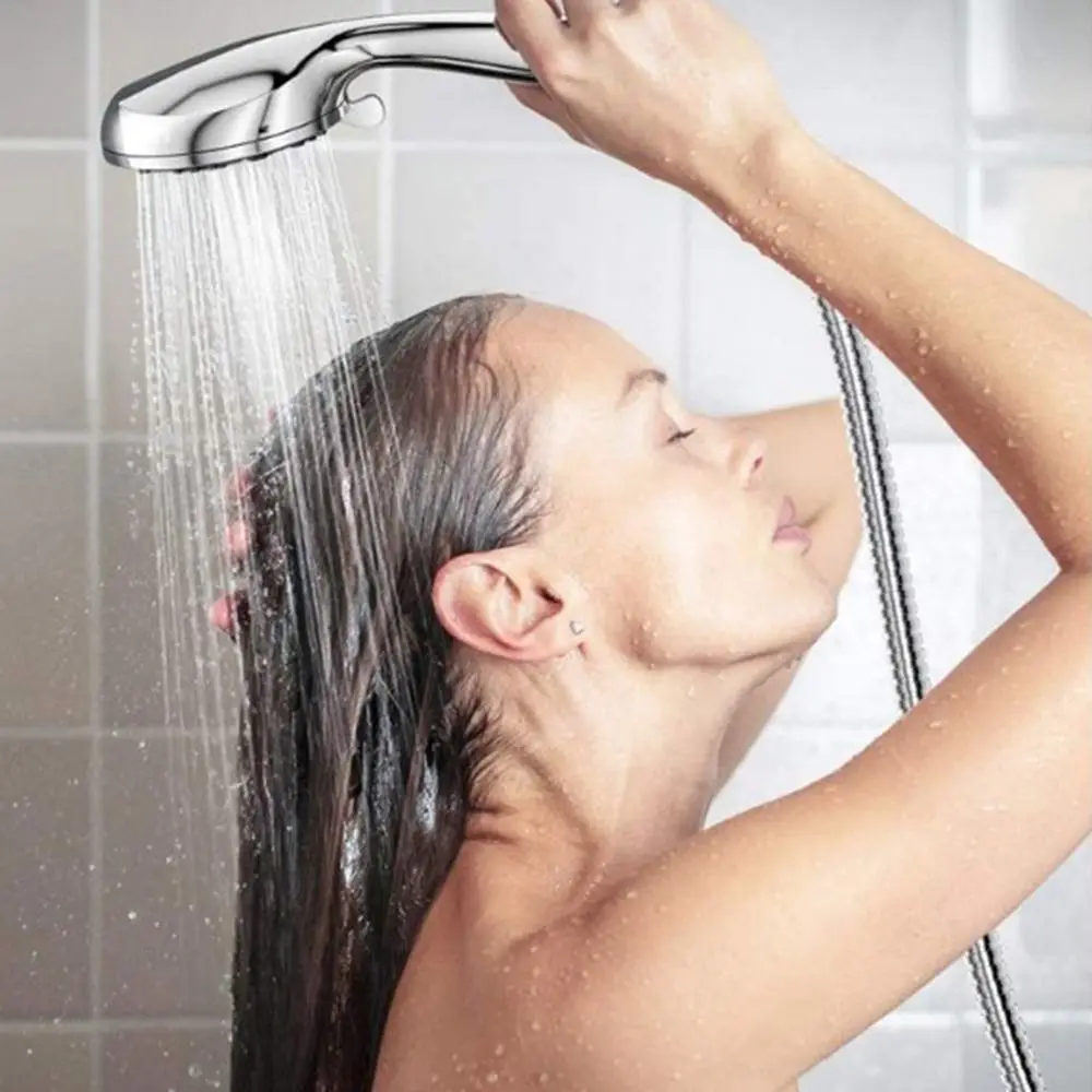 Adjustable Pressure Handheld Shower Head With A Hose