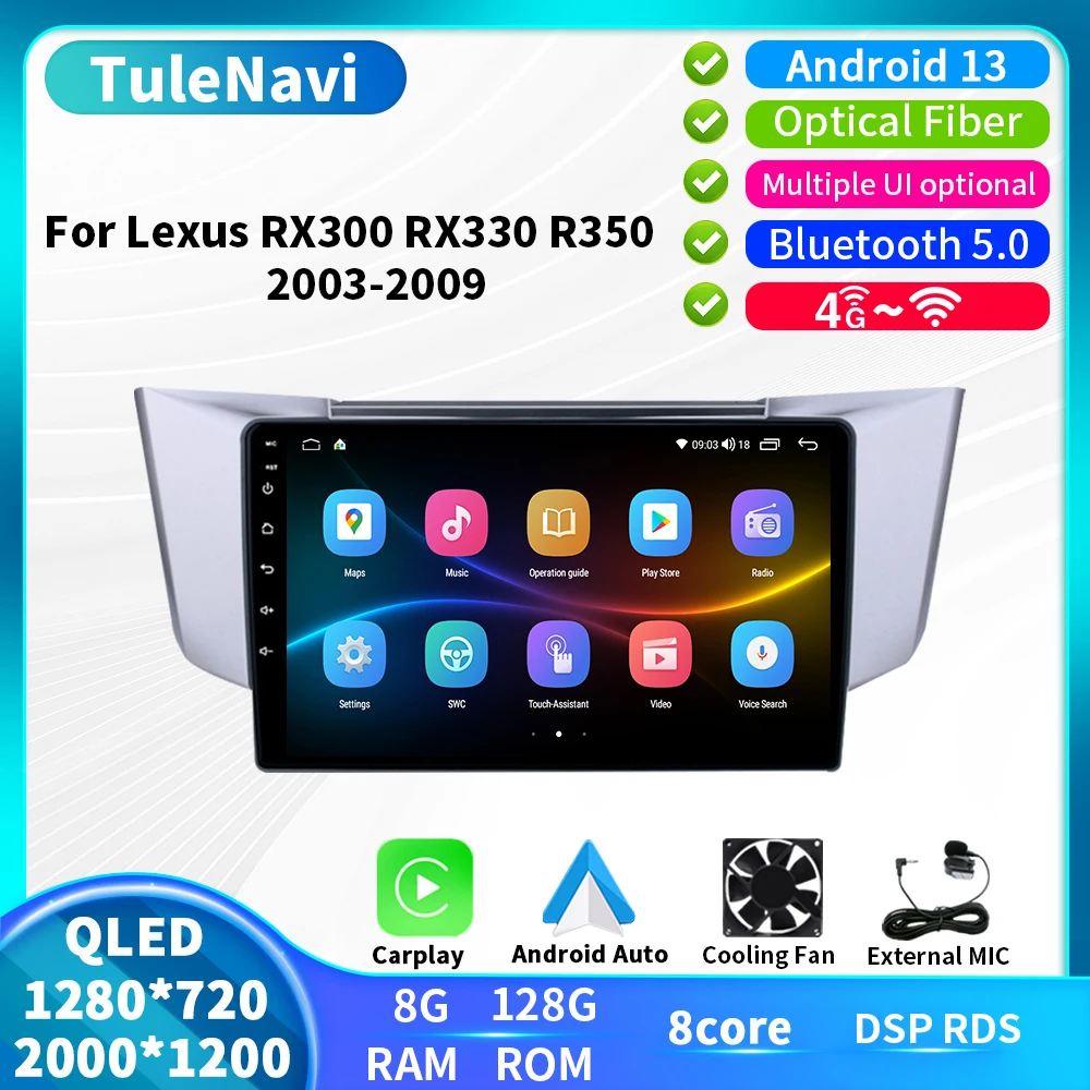 

Автомагнитола для Lexus RX300/RX330/RX350/RX400H 2003-2009, Android, 4G