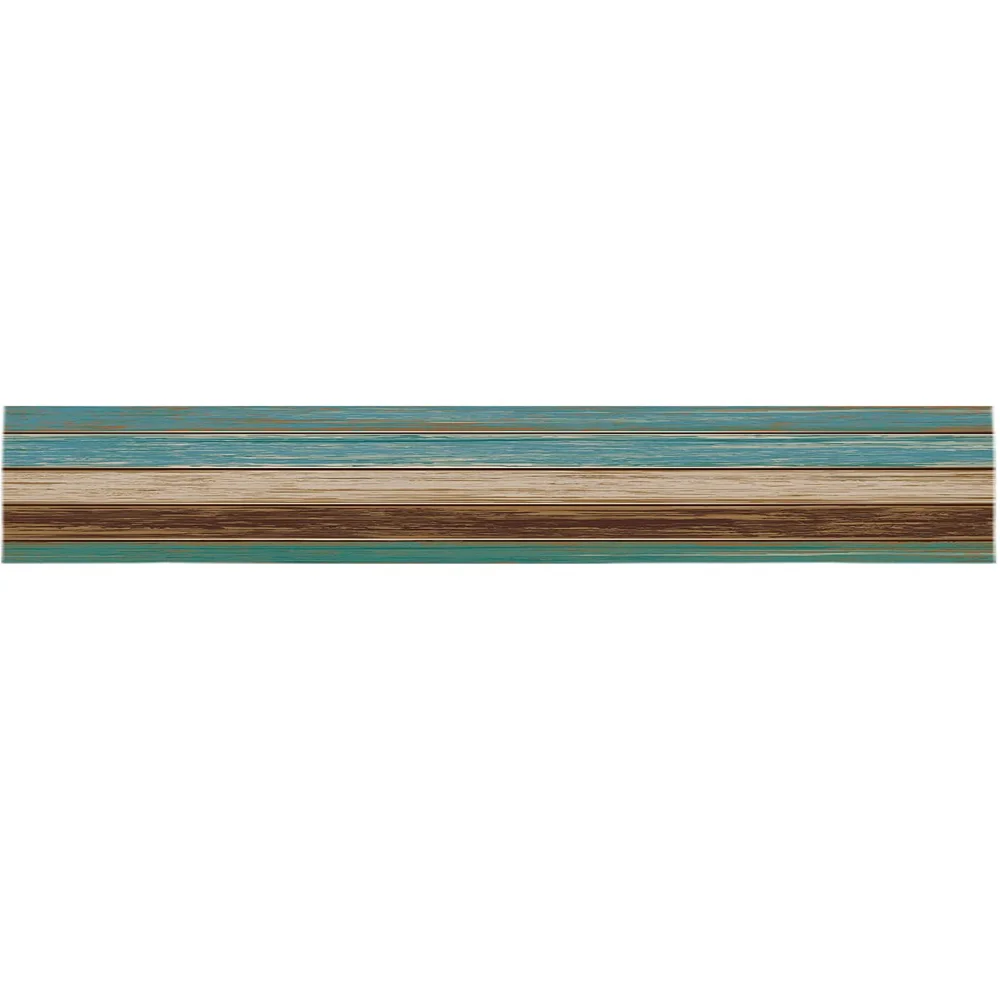 Turquoise Blue Green Wood Striped Linen Table Runners Dresser Scarves  Decor for Kitchen   Holiday Party 6