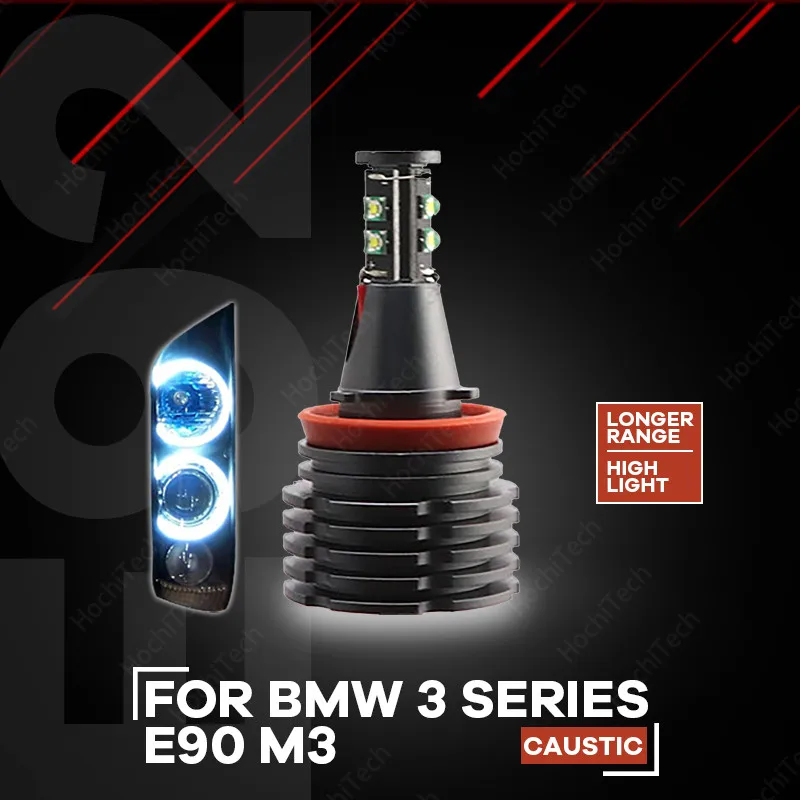 

For BMW 3 Series E90 M3 2009 2010-2012 Ultra Bright Free Error 3-year Warranty LED Marker h8 / h11 LED Angel Eyes Marker 160W