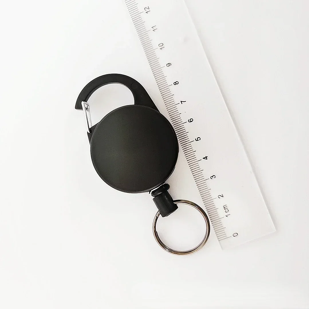 개폐식 풀 키 링 ID 배지 거치대 이름 태그 카드홀더 거치대 반동 릴 벨트 클립, 사무용품 선물, 1pc