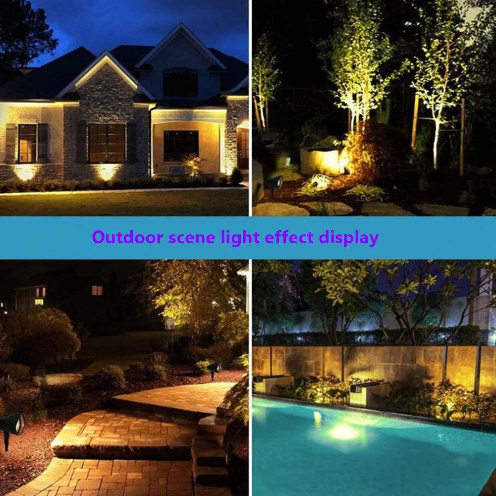 LED 태양광 조경 스포트라이트, 방수 잔디 분위기 조명, 자동 발광 문짝 포스트 라이트, 상점 무대용 쉬운 설치