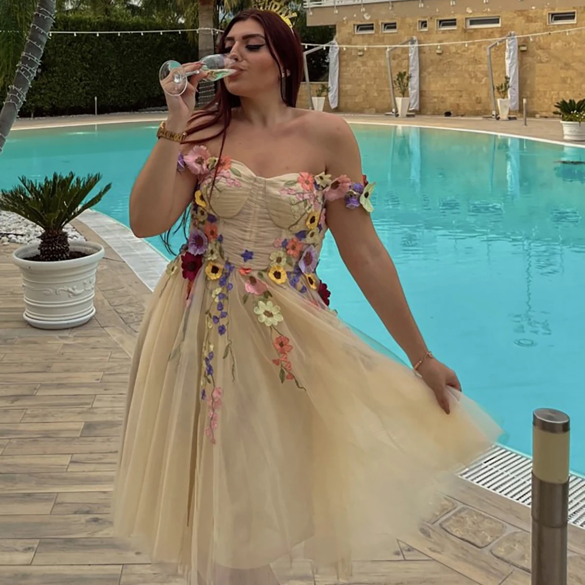 Dhgate Vestidos Largos Amarillos Con Flores Vestidos Para Fiesta