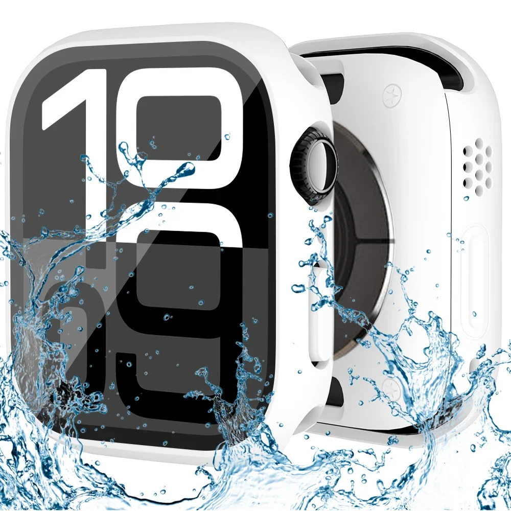 All-in-One 360° Protective Apple Watch Case with Tempered Glass Screen Protector