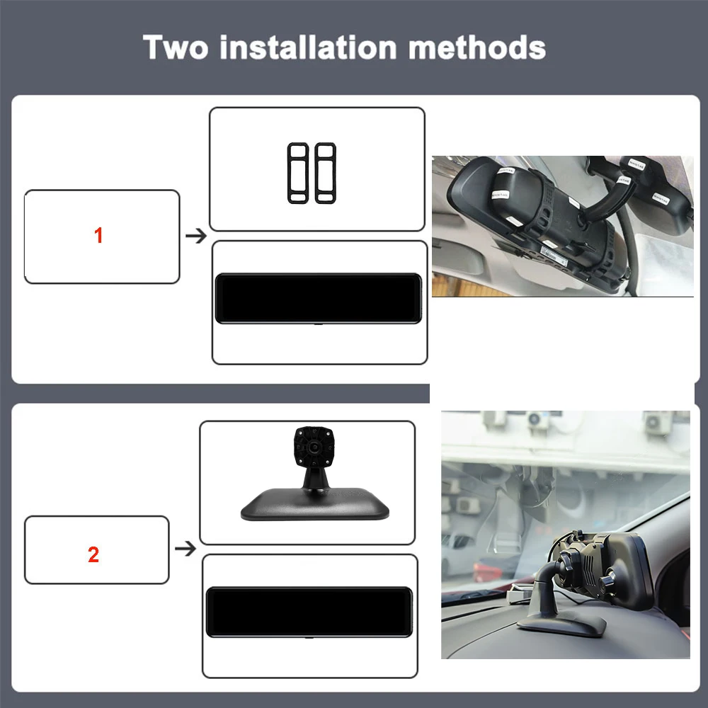 10" Dashboard Video Recorder Auto Rear View Mirror Dash Cam Touch Screen FHD 1080P DVRs 24H Parking Monitor Night Vision car dash cam