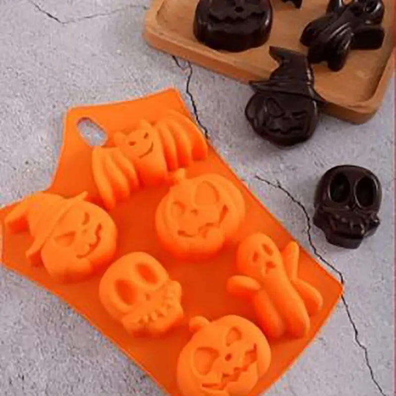 Halloween Scary Pumpkin Silicone Mold, Practical Creative Silicone Pumpkin Cake Mold, Baking Tools, Children Gift, cake baking tools