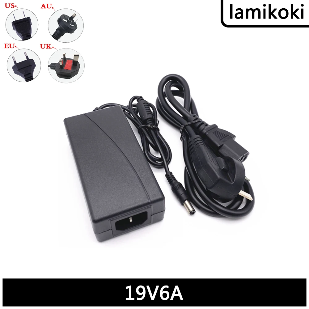 Fonte de Alimentação dc 19v 6a Adaptador de Alimentação 6a 19v Fonte de Alimentação Carregador 19v 5a 5.5a Comunicação Universal Fonte de Alimentação