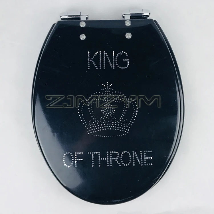 Description Picture 2 of itemUnique Resin Toilet Cover Beautiful Design Toilet Seat Cover Thickened Toilet Cover Stainless Steel Slow Down Toilet Cover
