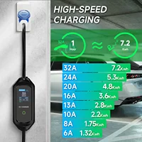 AFYEEV 32A 7.2KW Portable EV Charger Type2 Type1 Electric Vehicle Charger GB/T EVSE Charging Cable Wi-Fi Bluetooth APP Control - Image 2