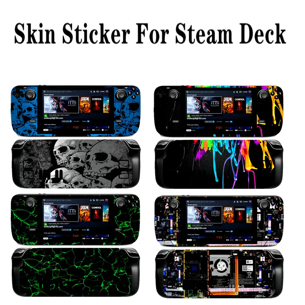 

For Valve Steam Deck Console Game Decal Wrapping Accessories Vinyl Full Set Skin Sticker Premium Dustproof Protective Stickers