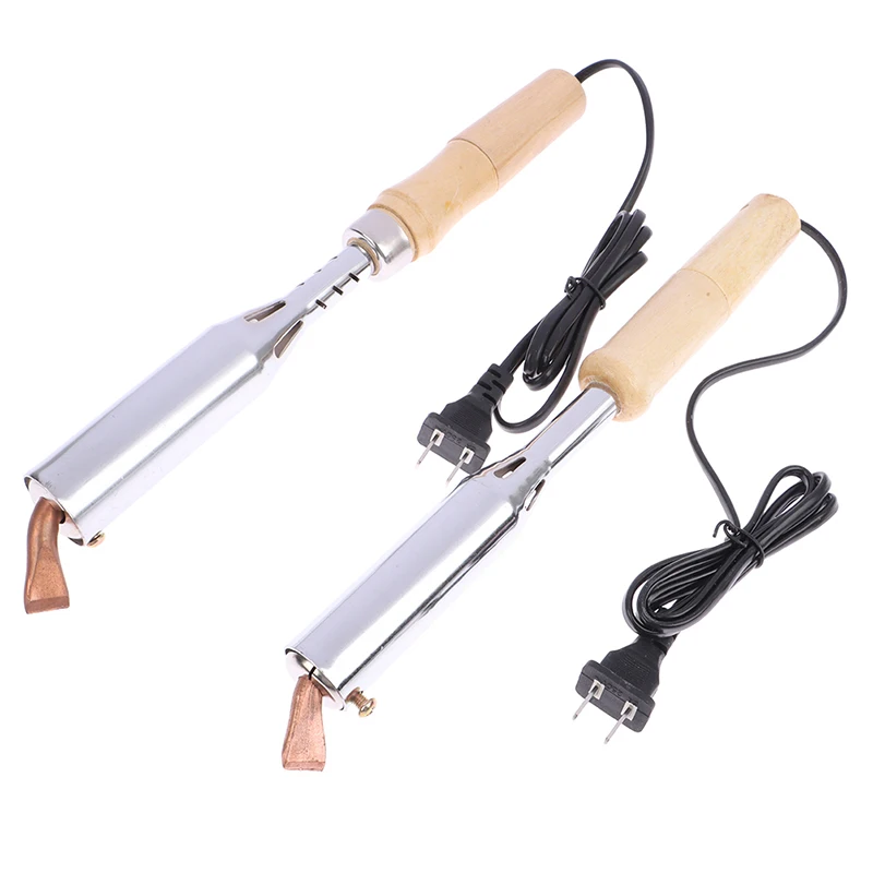 100W/150W/200W Electric Soldering Iron Solder Welding Chisel Tip Wood Handle Home Tool Soldering Gun