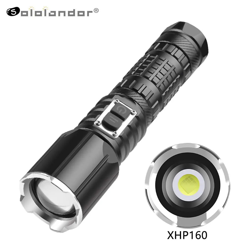 

Новая вссветильник шка Sololandor XHP160 с двумя выключателями USB Type-c