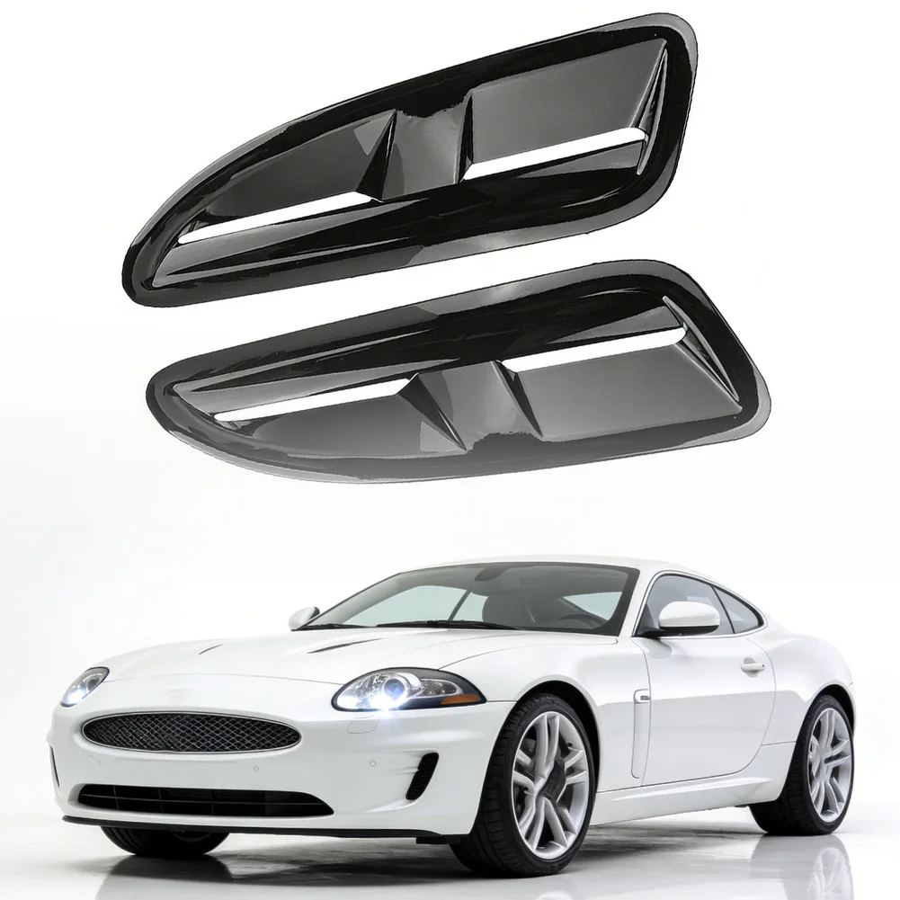 대부분의 자동차용 자동차 후드 통풍구 XKR용 재규어용 직접 교체형 후드 통풍구 ABS 블랙 후드 통풍구 외부 액세서리